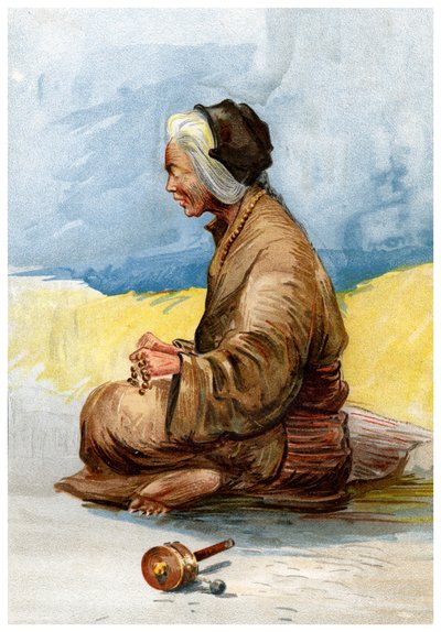 チベットの占い師、1898 作： Unbekannt