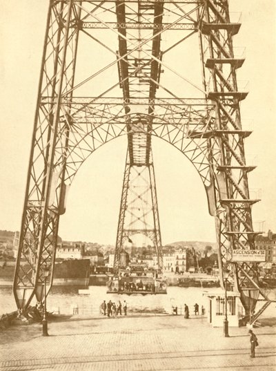 1930年頃、ルーアンのトランスポーター橋。 作： Unbekannt