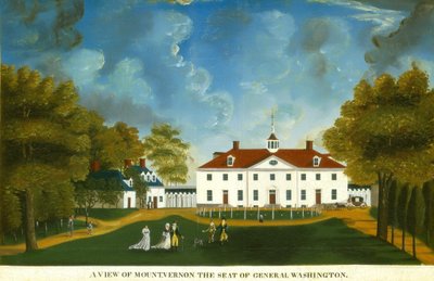マウント バーノンの眺め、1792 年以降。 作： Unbekannt