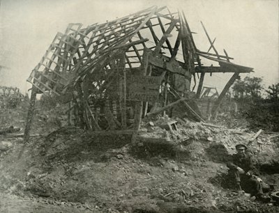 西部戦線の村、1919年。 作： Unbekannt