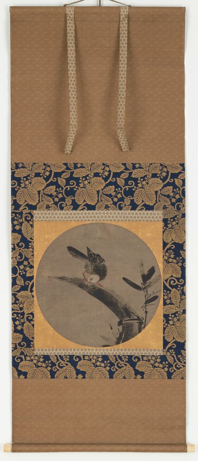 竹の切り株の鳥、桃山時代、1568-1615。 作： Unbekannt
