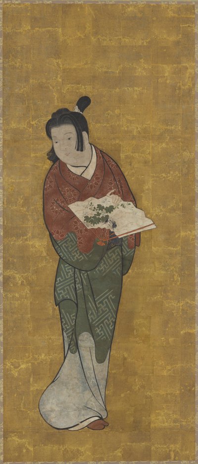 扇子を持つ少年 江戸時代・17世紀後半 作： Unbekannt