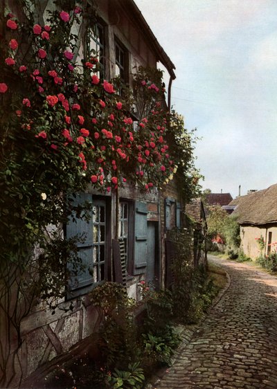 1938年、フランスのガーベロイにある石畳の通り 作： Unbekannt