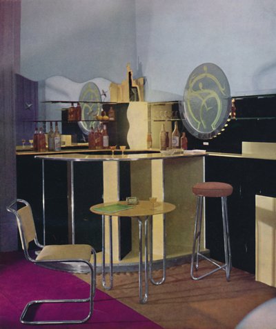 1935年、ケネスチーズマンがデザインしたロンドンのブリティッシュヴィトロライトカンパニーによるカクテルバー 作： Unbekannt