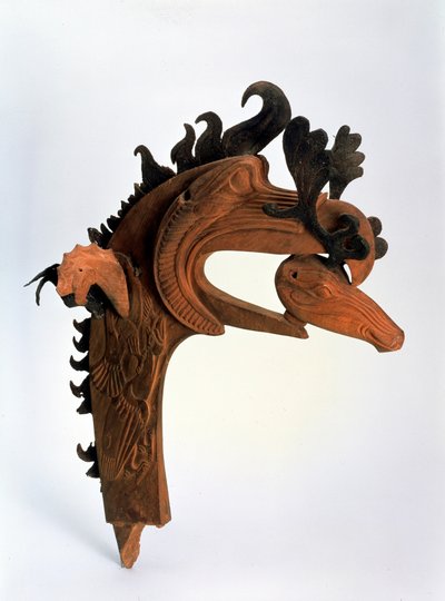 鹿の頭を抱えるグリフィンターミナル、紀元前5世紀 作： Unbekannt