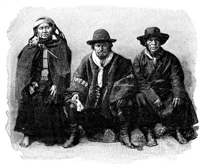 アラカニア人のグループ、チリアルゼンチン、1895 作： Unbekannt
