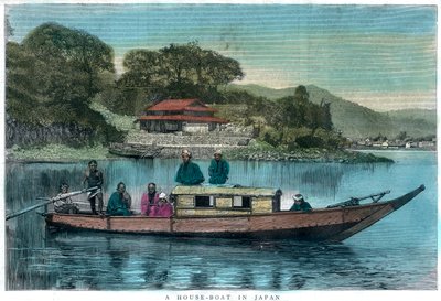日本の屋形船、1888 作： Unbekannt