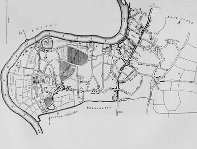 1813年のフラムの地図1911 作： Unbekannt