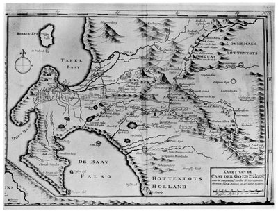 1931年の南アフリカ、ファンデルステルス時代の喜望峰の地図 作： Unbekannt