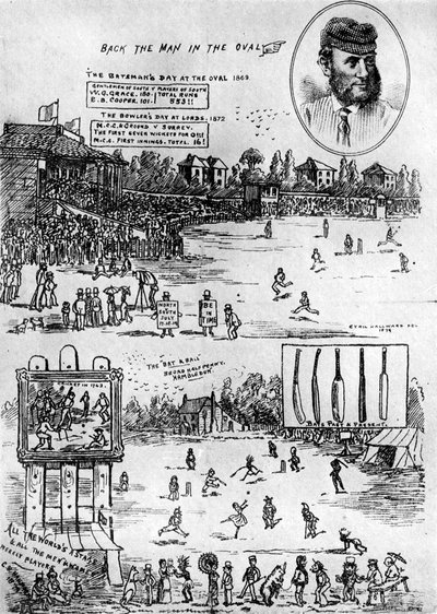 ジェームズサウザートンの記念品、19世紀1912年のクリケットの試合に貢献 作： Unbekannt