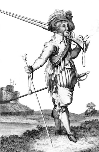 1798年の火器の導入に関する銃士 作： Unbekannt