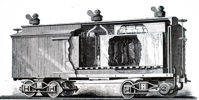 鉄道用の冷蔵車です。 作： Unbekannt