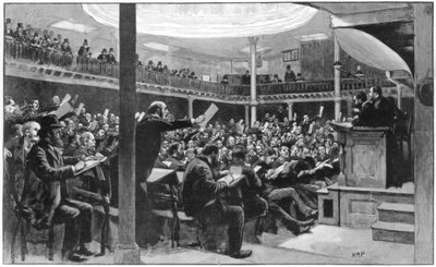 1889年にロンドンのコールマンストリートにある羊毛取引所で植民地時代の羊毛を販売 作： Unbekannt