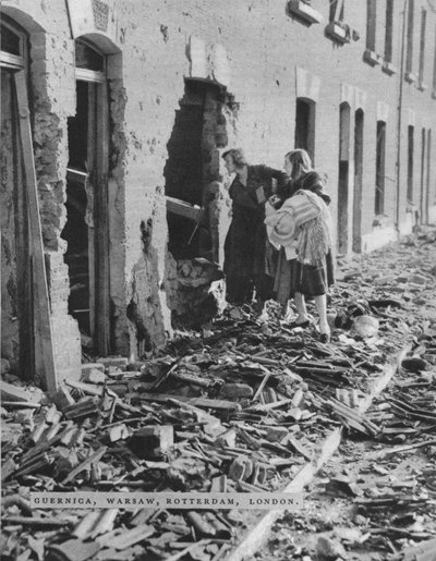 ロンドン大空襲、c1940、1942年のシーン 作： Unbekannt