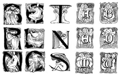 装飾的な頭文字のセット、1898 作： Unbekannt