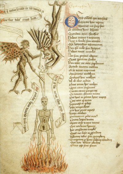 魂が悪魔によって彼の死体から引き出されました。ウォルター・ヒルトンによる完璧のスケールから、1460年頃 作： Unbekannt