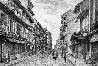 1895年、インドのボンベイの通り 作： Unbekannt