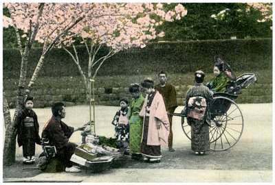 露天商、日本、1904 作： Unbekannt