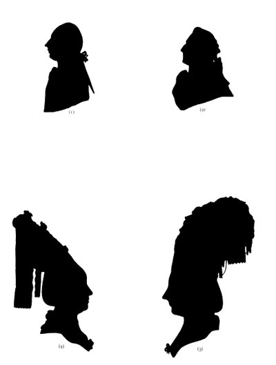 4つのシルエットの研究、1782年1912年 作： Unbekannt