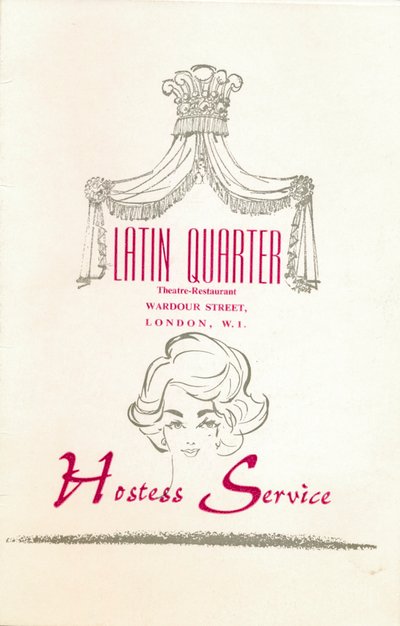 ロンドンのレスタースクエアにあるザラテンクォーターナイトクラブのタフカード、c1969 作： Unbekannt
