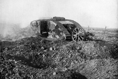 西部戦線、ソンム、フランス、第一次世界大戦、1914年-1818年、c1920で戦車 作： Unbekannt