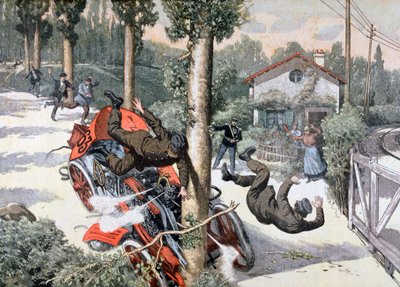 ひどい事故、パリからマドリッドへのレース、1903 作： Unbekannt