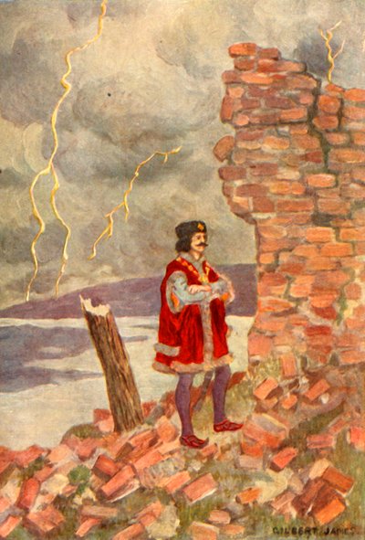 「塔がマキシマスを直撃したが、マキシマスは深刻な怪我を負わなかった」、1917 年。 作： Unbekannt