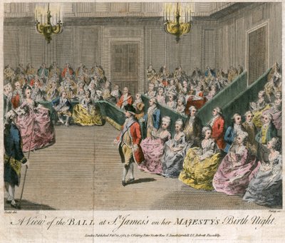 陛下の誕生日の夜のセントジェームズでの舞踏会の様子」1782年 作： Unbekannt