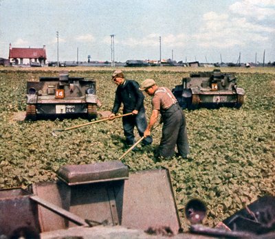 フィールド、フランスのダンケルク、1940年にフランスの戦車を放棄 作： Unbekannt