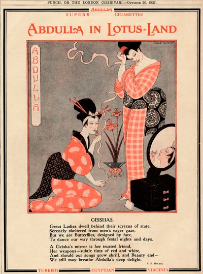 ロータスランドのアブドゥラ-芸者、1927年 作： Unbekannt
