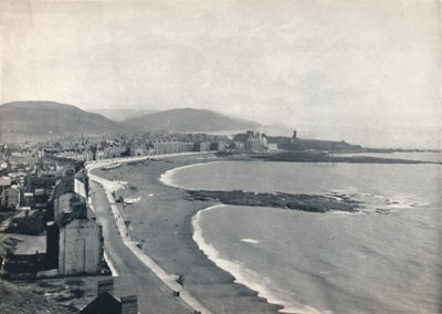 アベリストウィズ-城とユニバーシティカレッジを示す湾の眺め、1895 作： Unbekannt