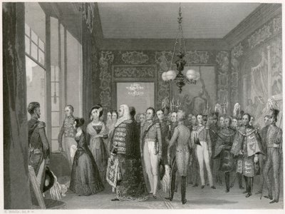 ヴィクトリア女王の即位式（1837年、ロンドン、ウェストミンスターのセント・ジェームズ・パレス 作： Unbekannt