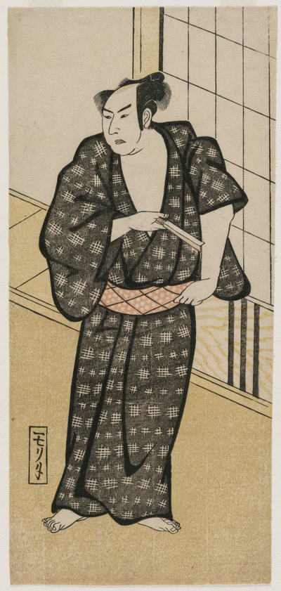 かみそりを持っている俳優c。 1790年代または1800年代初頭。 作： Unbekannt