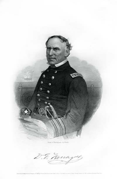 1862〜1867年の南北戦争における米海軍将校、デビッドファラガット提督 作： Unbekannt