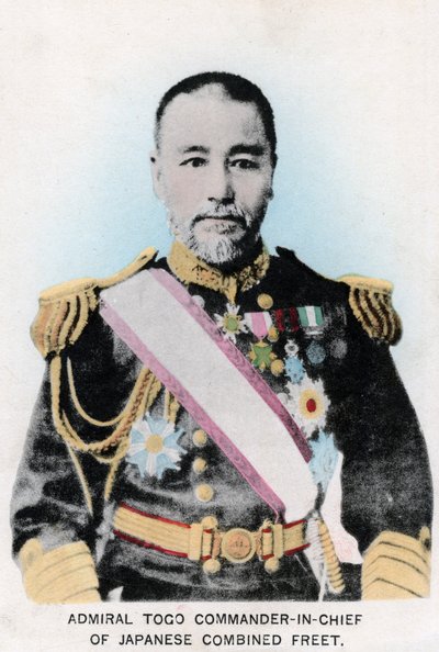 トーゴ提督、日本連合艦隊の最高司令官、c1903-1905 作： Unbekannt