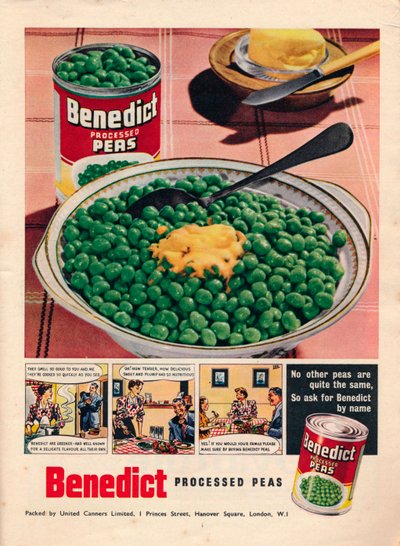 ベネディクト加工エンドウの広告、1951 作： Unbekannt