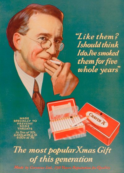 クレイヴンAタバコの広告、1927年 作： Unbekannt