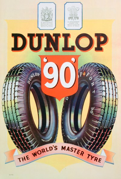 Dunlop 90タイヤの広告、1935 作： Unbekannt