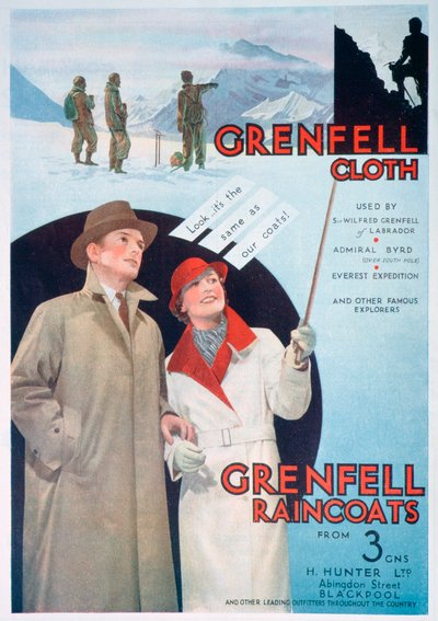 グレンフェルの布とレインコートの広告、1937 作： Unbekannt