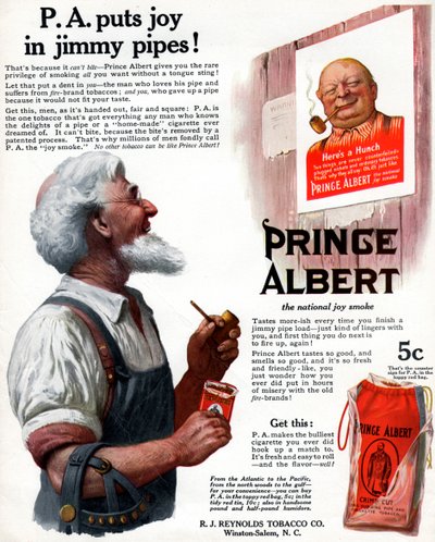 プリンスアルバートパイプタバコの広告、1913 作： Unbekannt