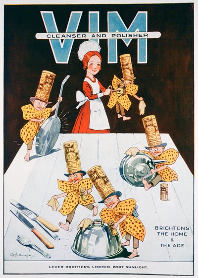 Vimクレンザーとポリッシャーの広告、1919 作： Unbekannt