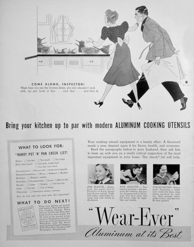 Wear-Everアルミニウムキッチン用品の広告、1939 作： Unbekannt