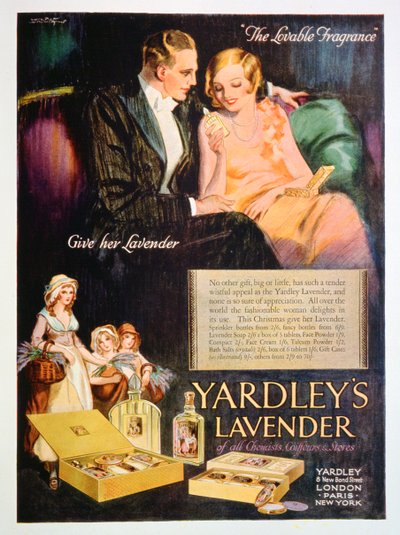 ヤードリーラベンダー香水、1929年の広告 作： Unbekannt