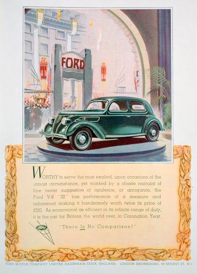 フォードV8 22モーターカーの広告、1937 作： Unbekannt