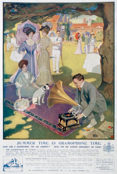 蓄音機とタイプライター会社の広告、1907 作： Unbekannt