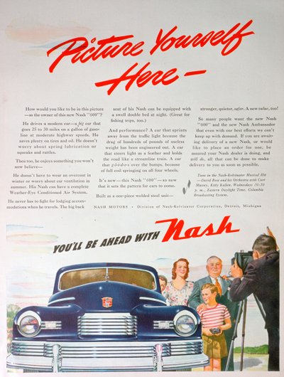 ナッシュ600車の広告、1946 作： Unbekannt