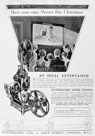 Pathescopeホームシネマの広告、1928 作： Unbekannt