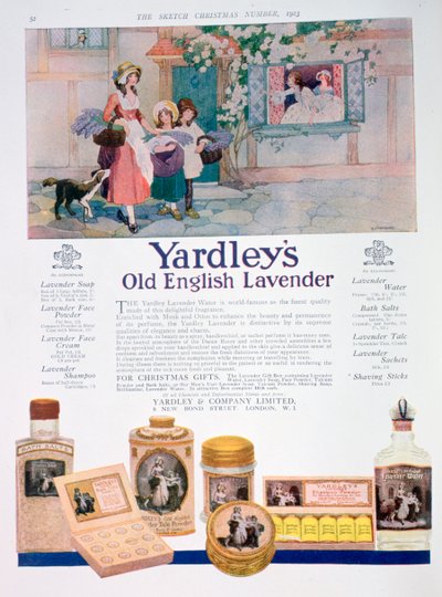 ヤードリーズオールドイングリッシュラベンダーシリーズの広告、1923年 作： Unbekannt
