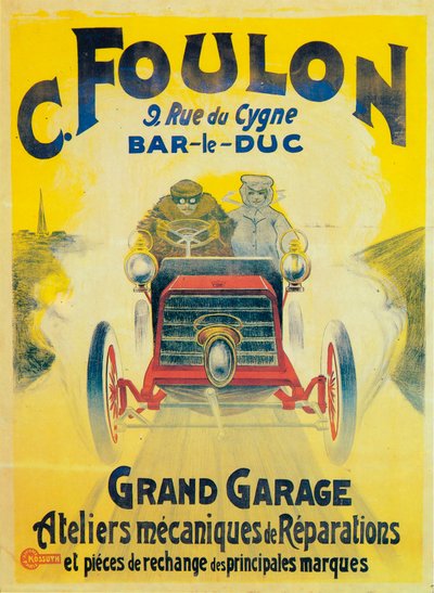 Cフーロンガレージ、Bar-le-Duc、フランス、c1900の広告 作： Unbekannt