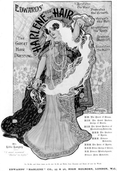 エドワーズハーレーンの髪の広告、1902 作： Unbekannt